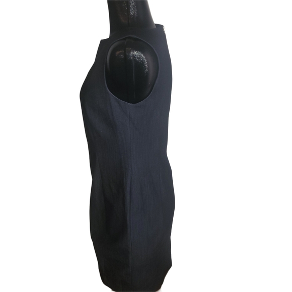 Laura Navy Blue Sleeveless Sheath Dress 8 - Picture 5 of 7